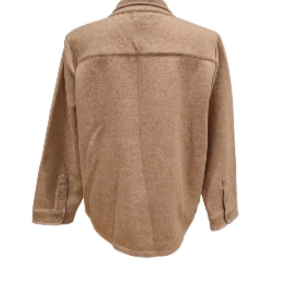 J. Crew | Women’s Shirt Jacket | Tan Wool Blend Button down Shacket | Size Med - Picture 11 of 16